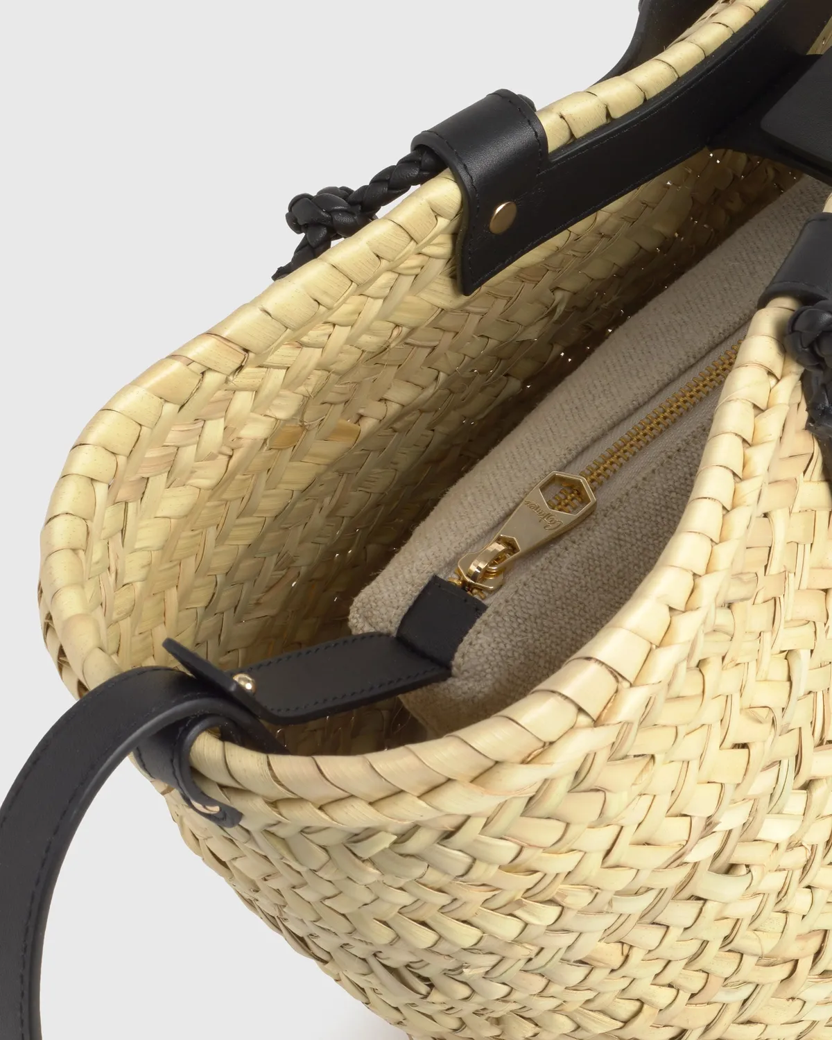 Castaner Campania 152 strandtas zwart raffia