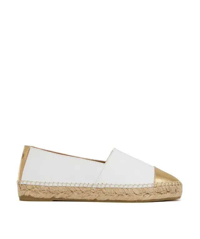Finsbury Izia espadrilles wit goud leer