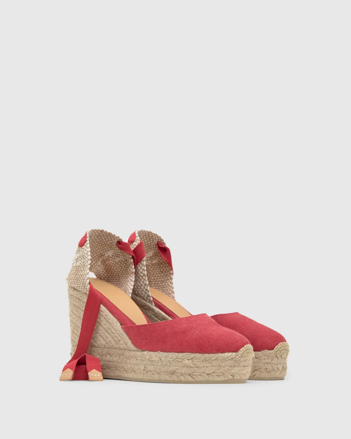 Castaner Carina 8ED/002 espadrilles karmijnrood 11 cm
