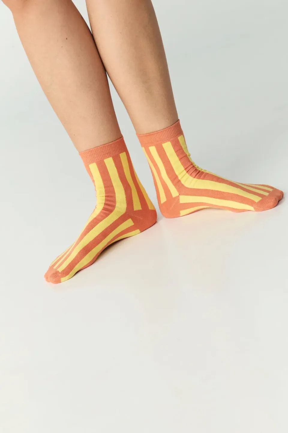 Jutelaune Orangine Stripe sokken one size oranje