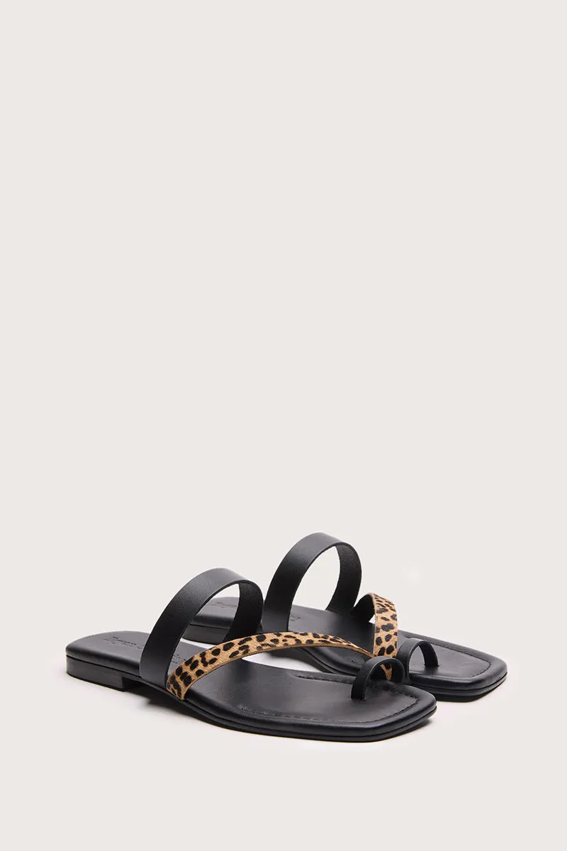 Bryan Stepwise Zoe sandalen luipaard leer plat