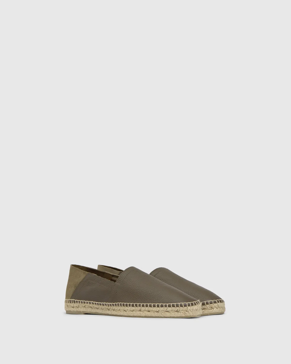 Castaner Polo 249 espadrilles heren olijf leer plat