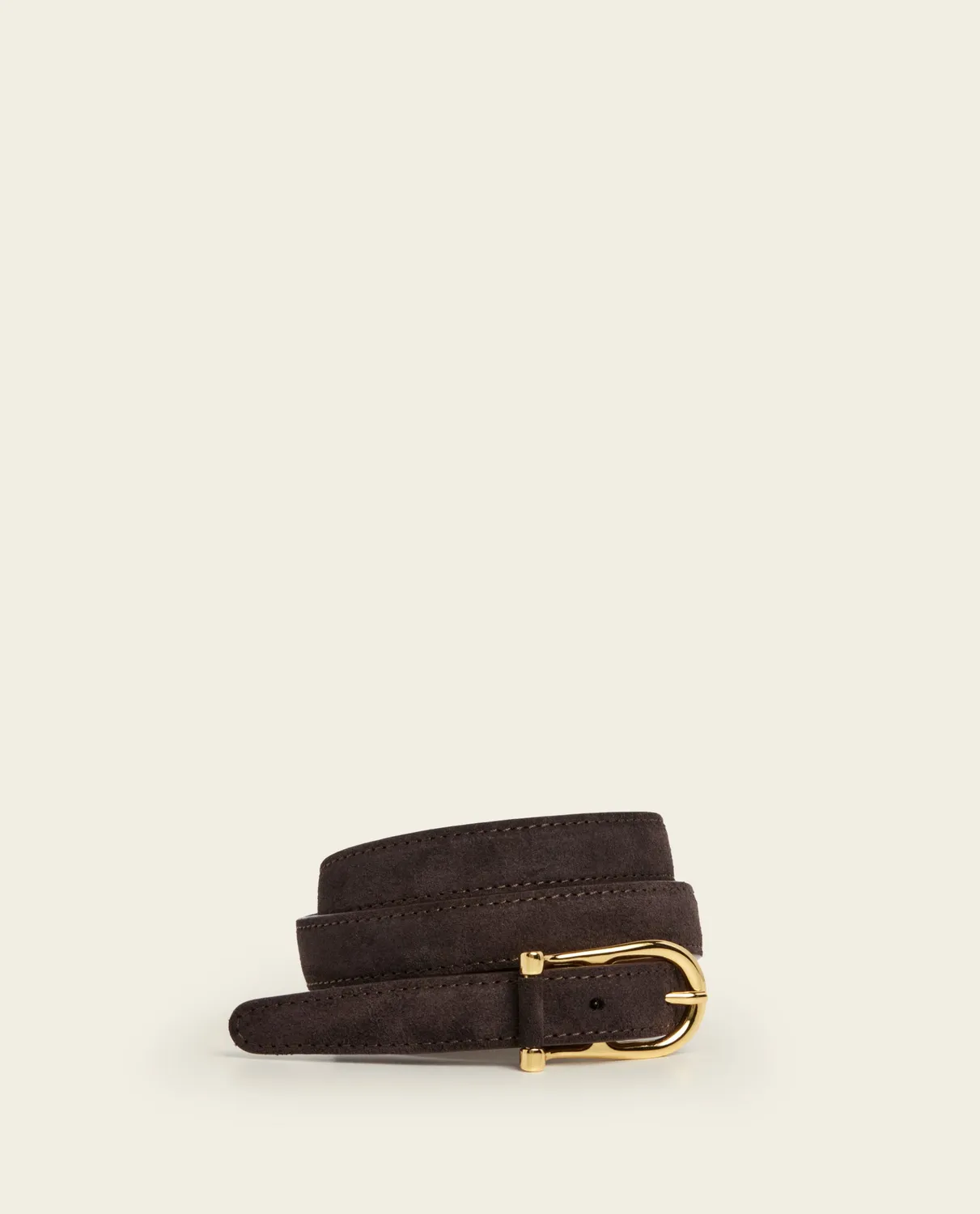 Flattered Betty Belt riem chocolade suède 2 cm