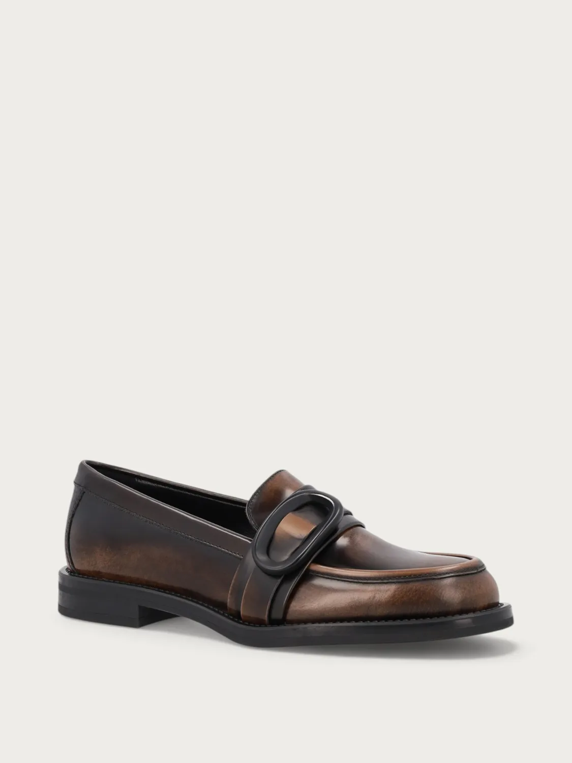 Frau Verona loafers leer bruin gesp dames