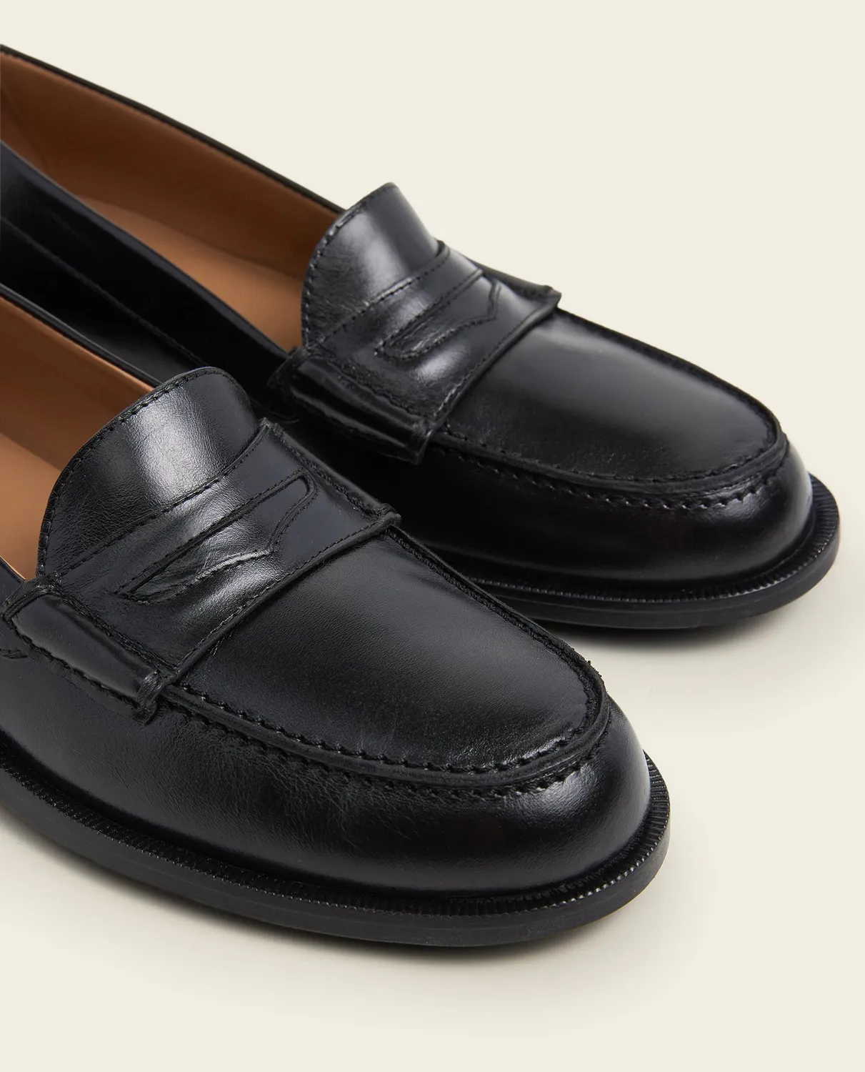 Flattered Sage loafers zwart leer