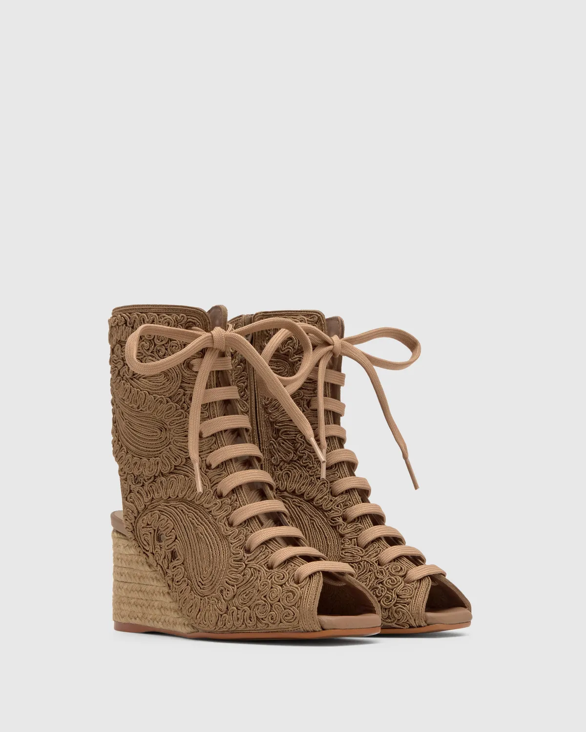 Castaner Bertina T/271 enkellaarsjes paisley taupe 8 cm
