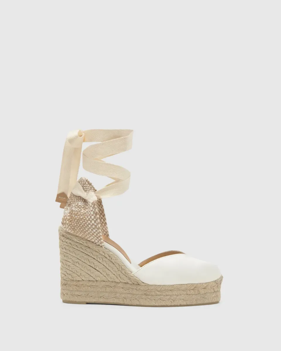 Castaner Chiara 8ED/006 espadrilles crudo satijn