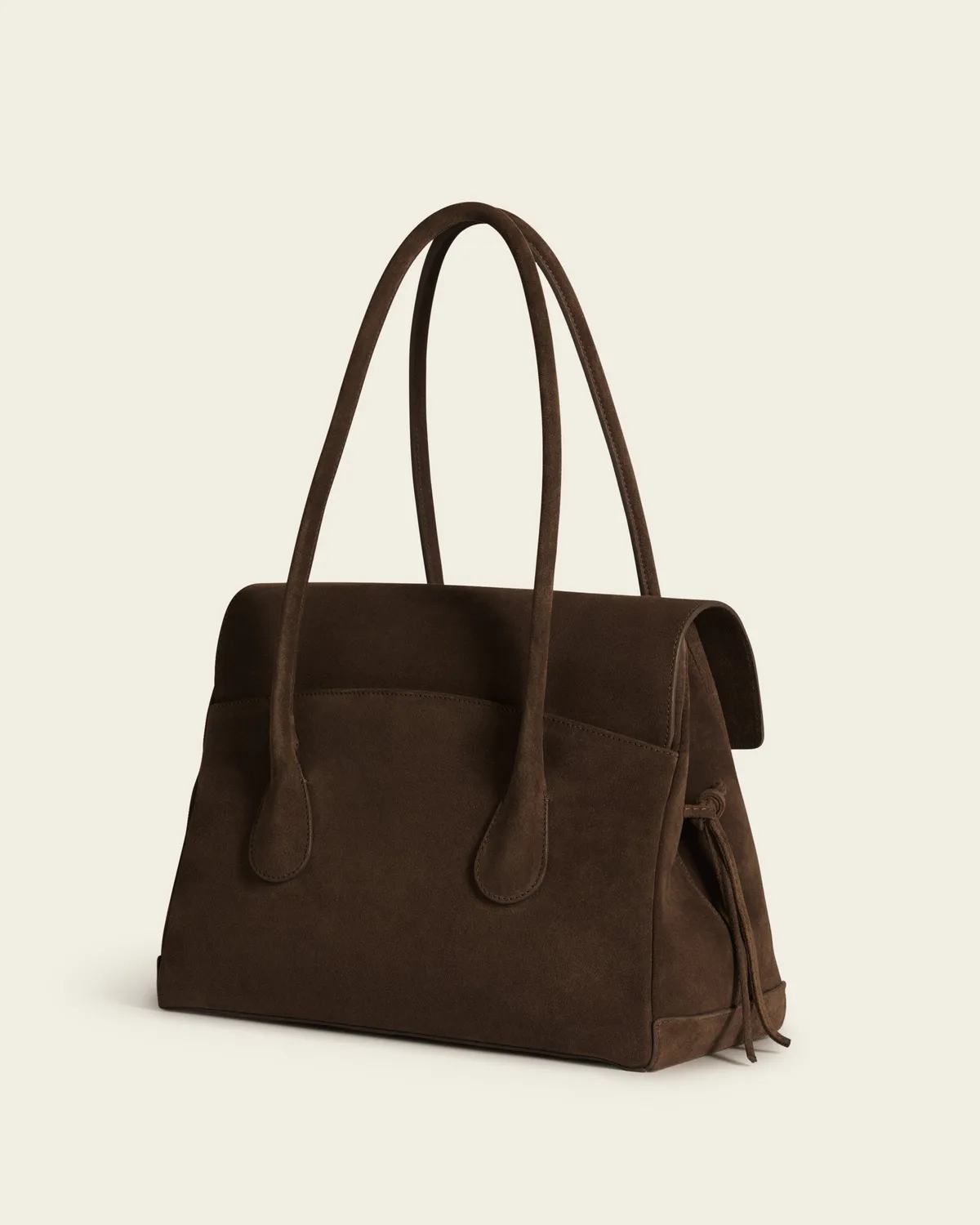 Flattered Lydia tote bag chocolate suède