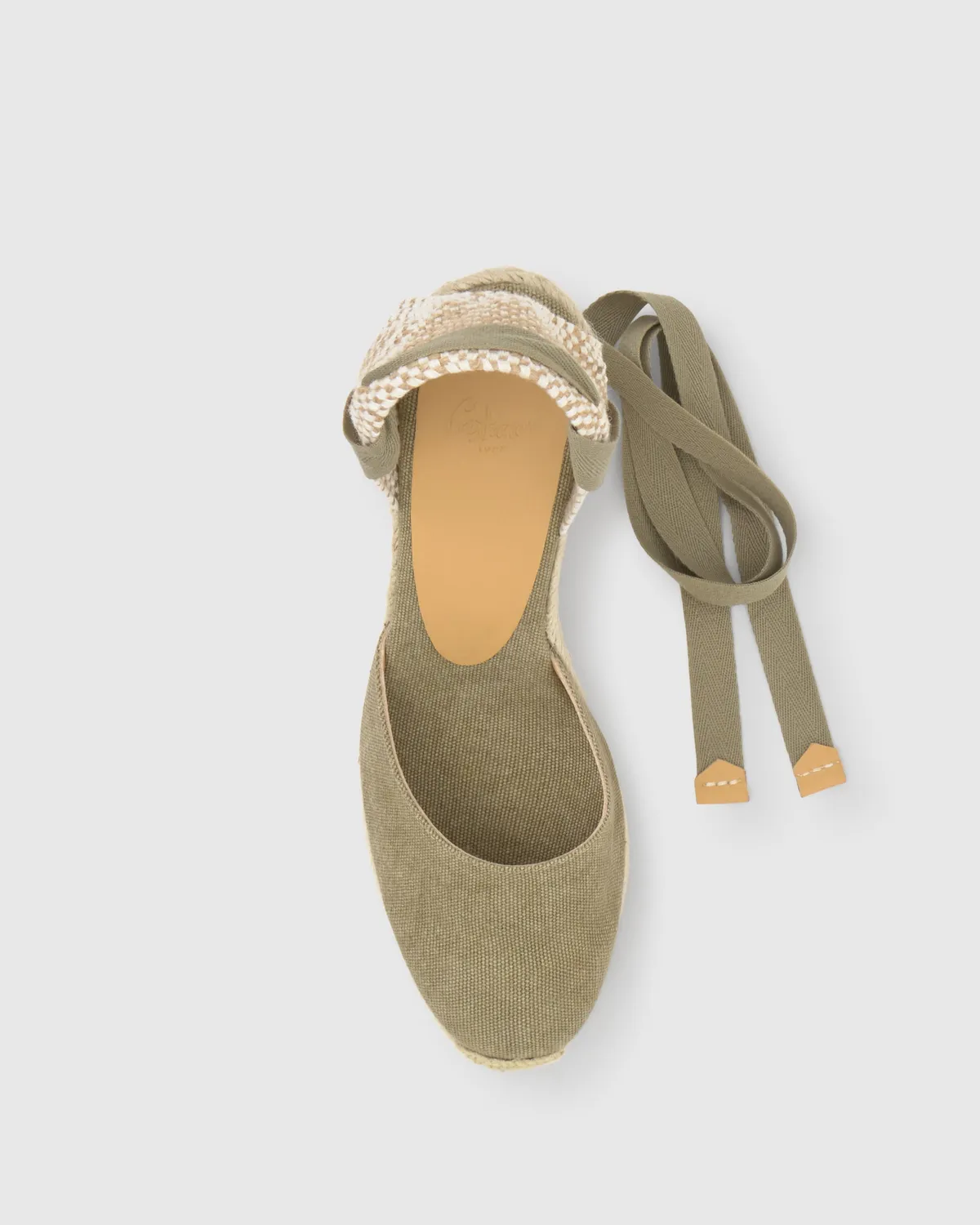 Castaner Carina 8ED/002 espadrilles groen canvas 11 cm