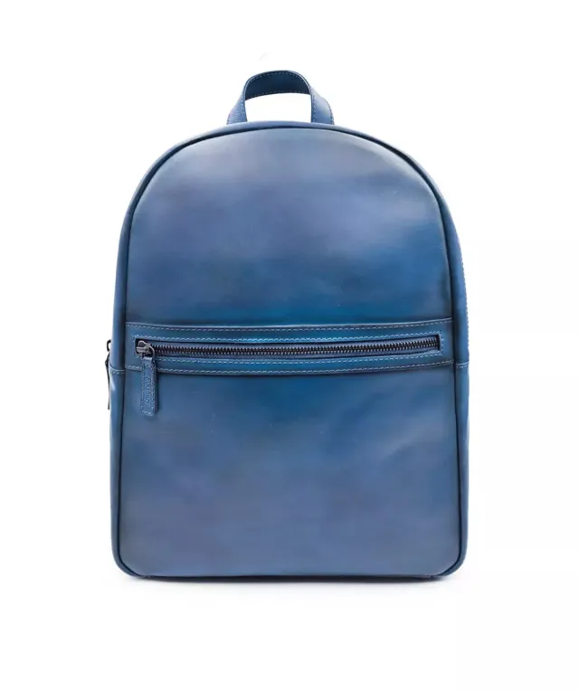 Finsbury rugzak blauw patina leer laptop
