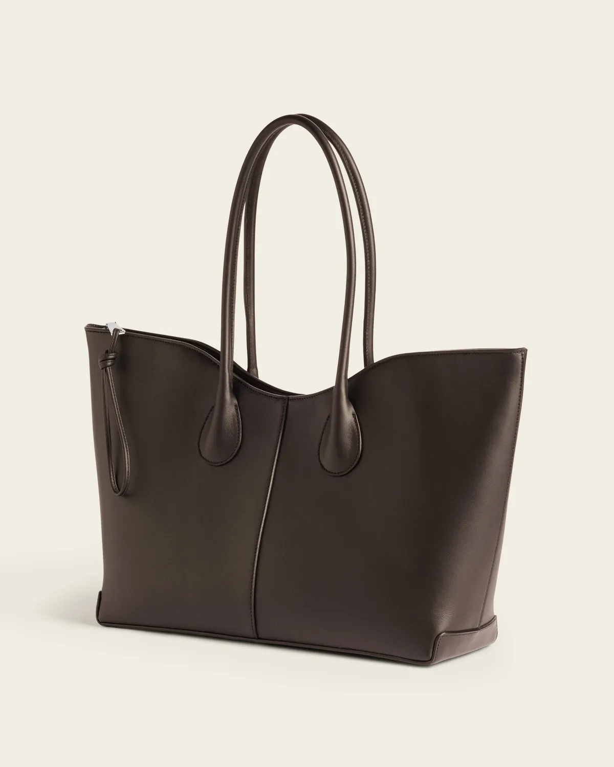 Flattered Gaia Tote shopper chocolade leer Italië