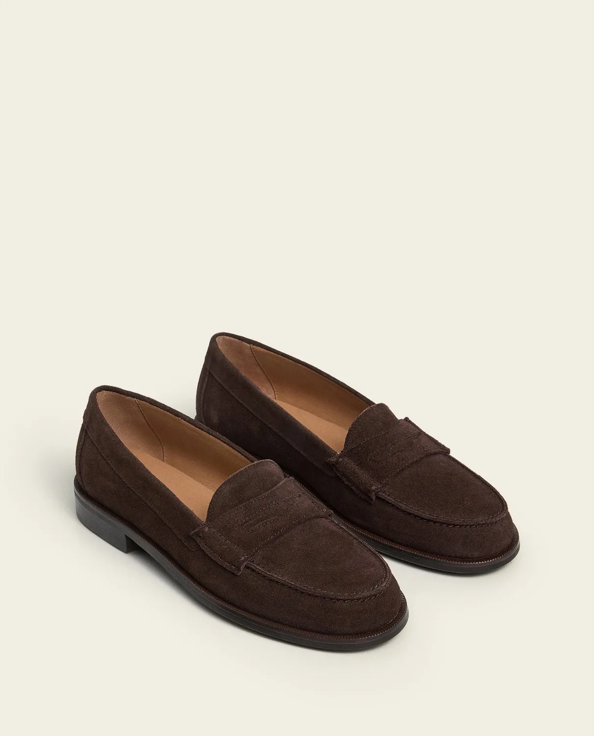 Flattered Sage loafer chocolade suède
