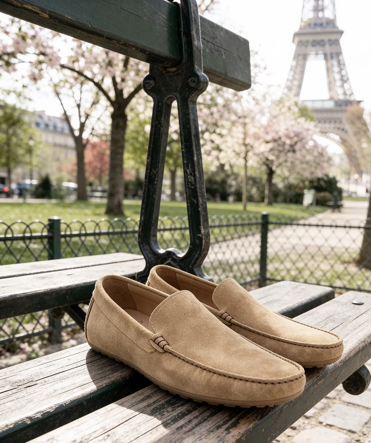 Finsbury Dandy loafer zand suède calfskin