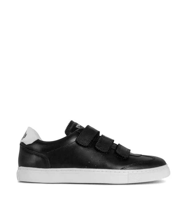 Finsbury Carolina sneakers zwart leer klittenband