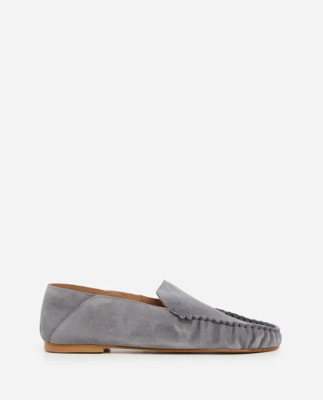 Flattered Bon Bon suède loafers parelgrijs instapper