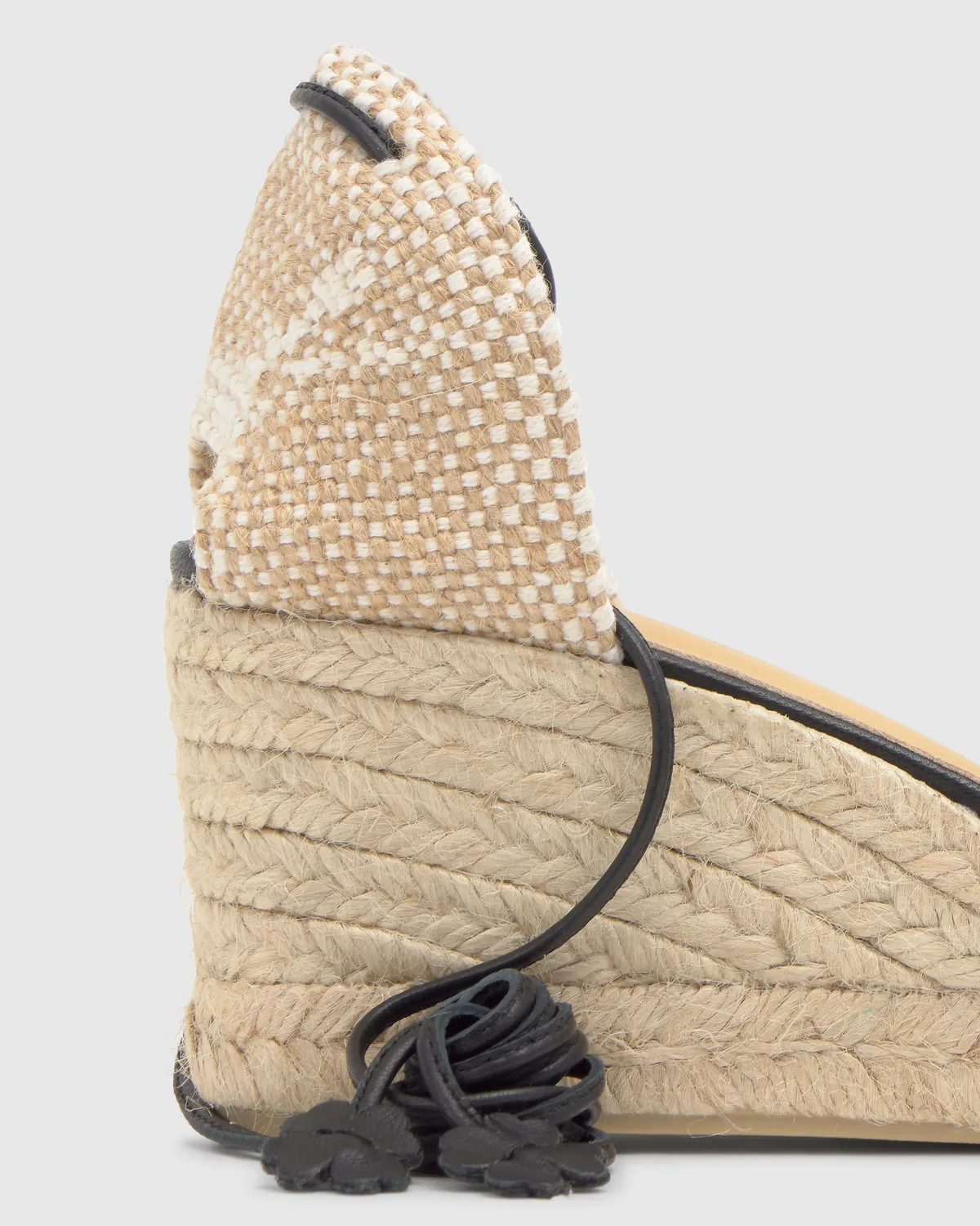 Castaner Carina 6/280 espadrille zwart leer 7 cm