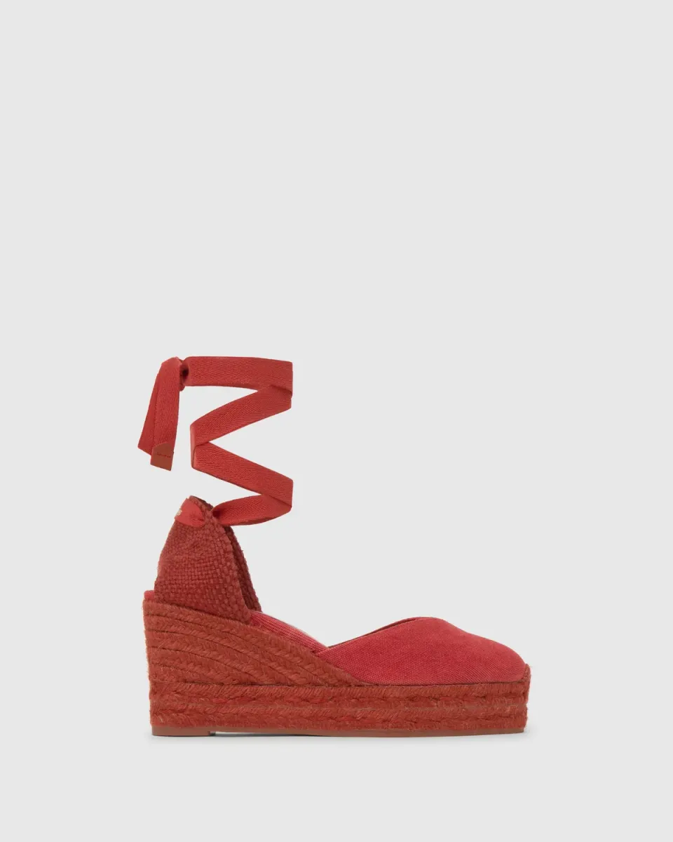 Castaner Chiara C/6ED/002 espadrilles donkerrood lint