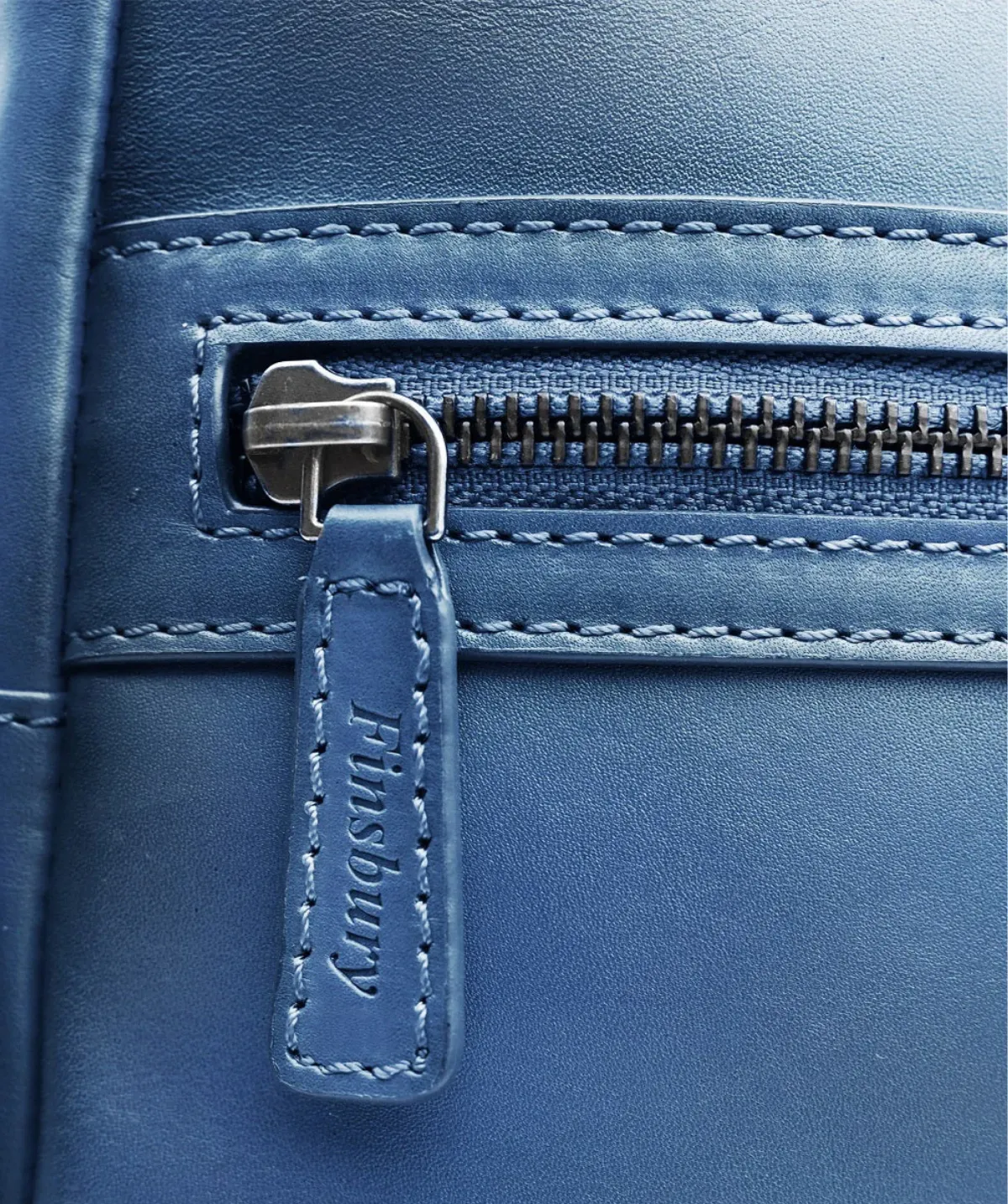 Finsbury rugzak blauw patina leer laptop