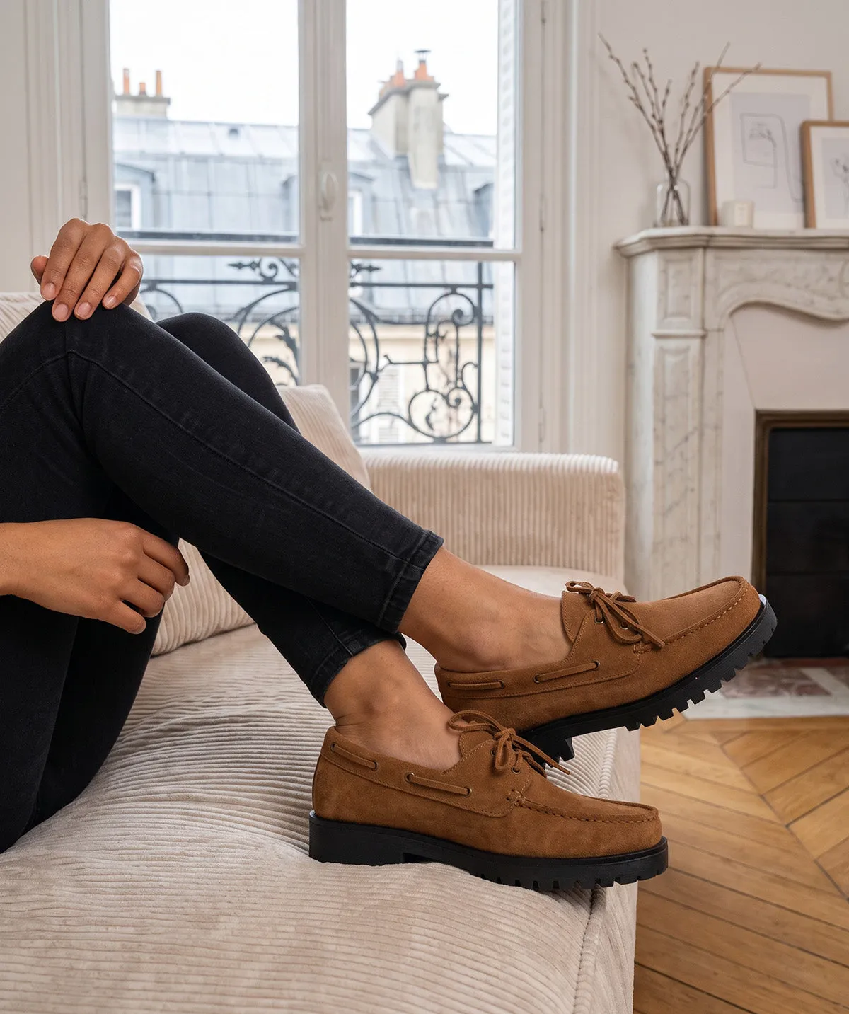 Finsbury Elisabeth loafer muskaat suede 3 cm