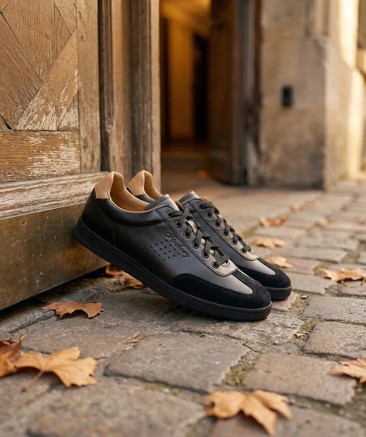 Finsbury TOM sneakers zwart leer