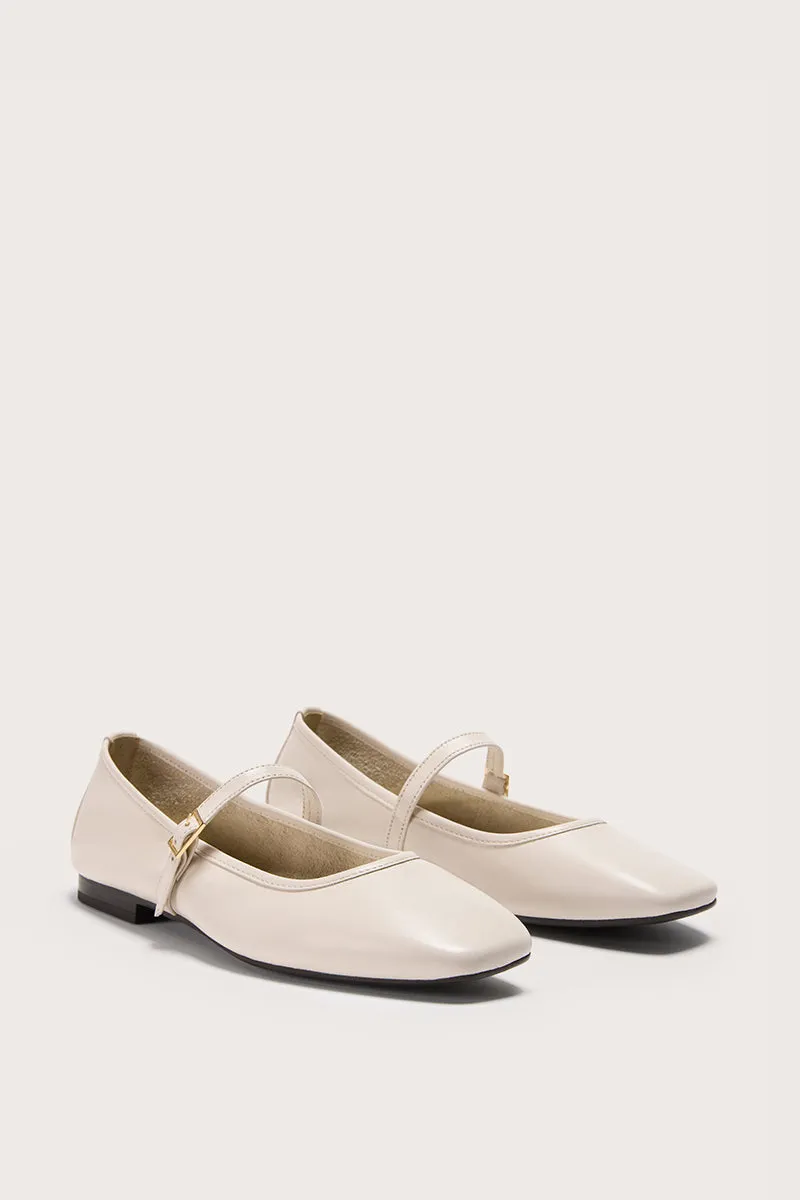 Bryan Stepwise Nicolle ballerina’s ivoor leer