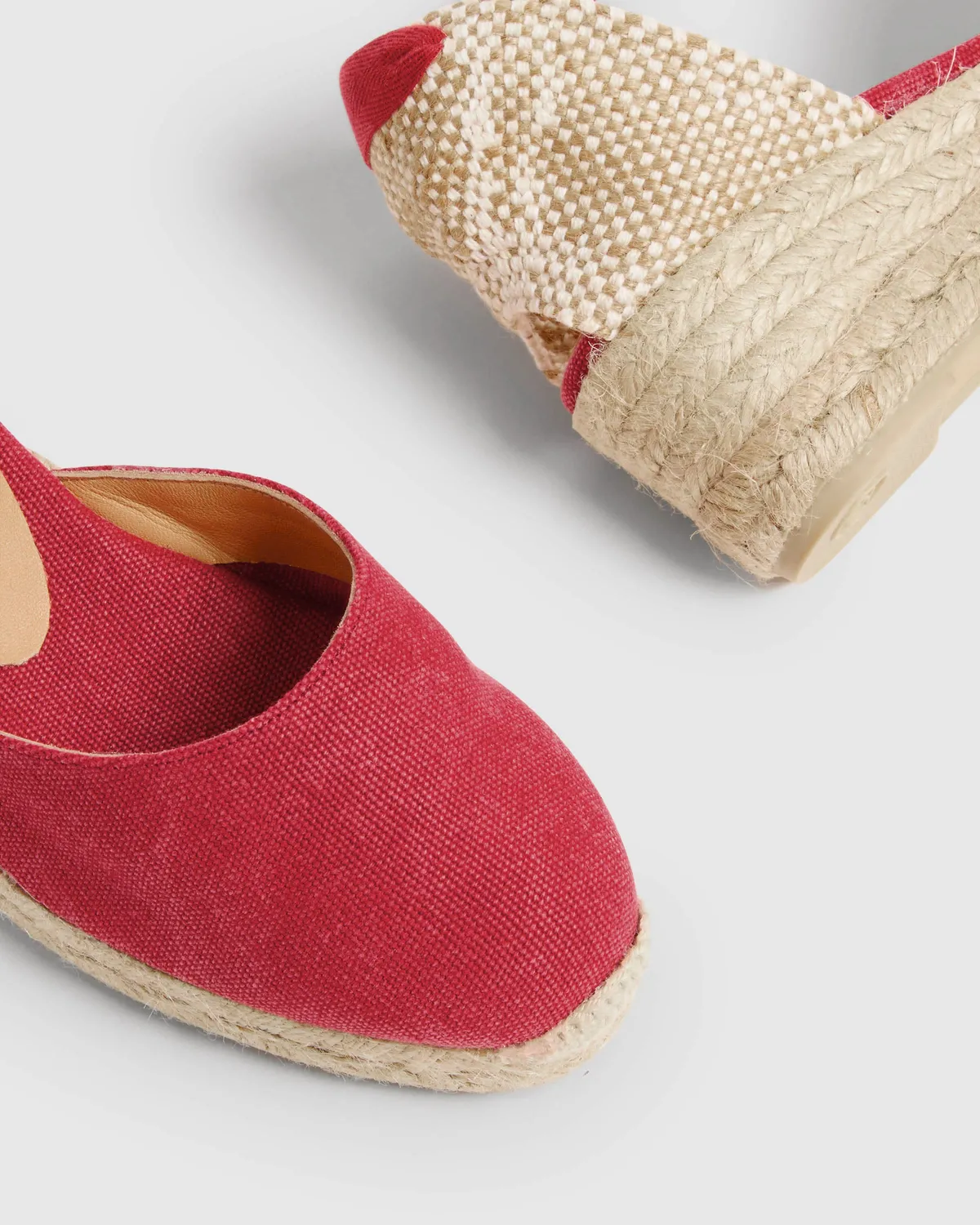 Castaner Carina/3/002 espadrille rood katoen 5cm
