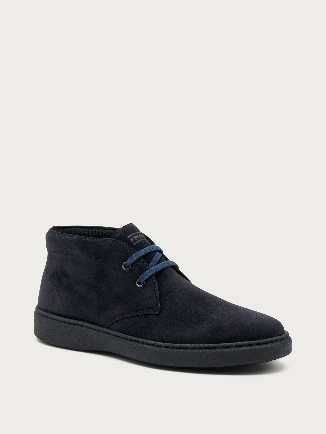 Frau Verona blauwe suède veterboots heren