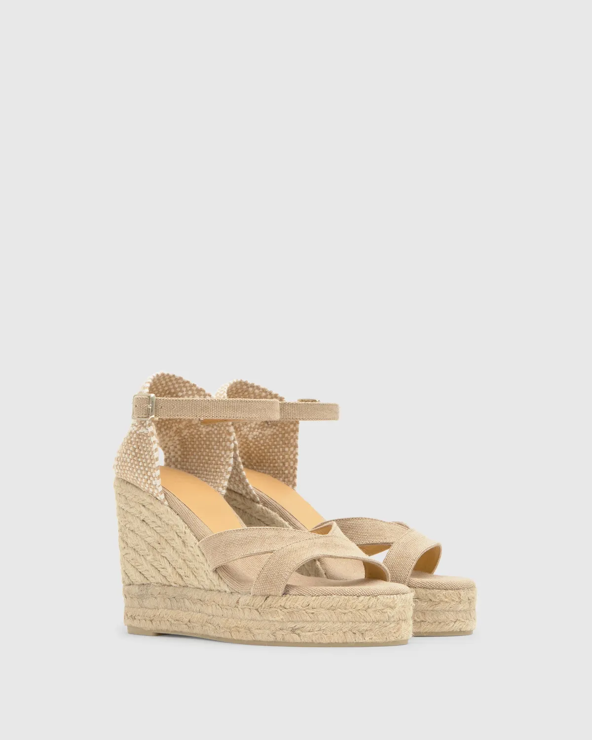 Castaner Bruna/8ED/002 sleehaksandaal zand katoen