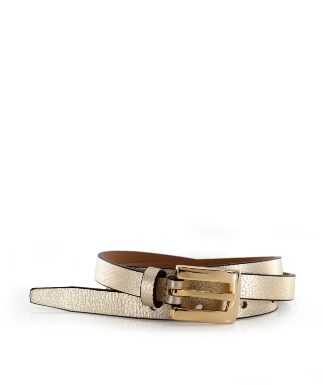 Finsbury Milan riem goud leer 1,5 cm