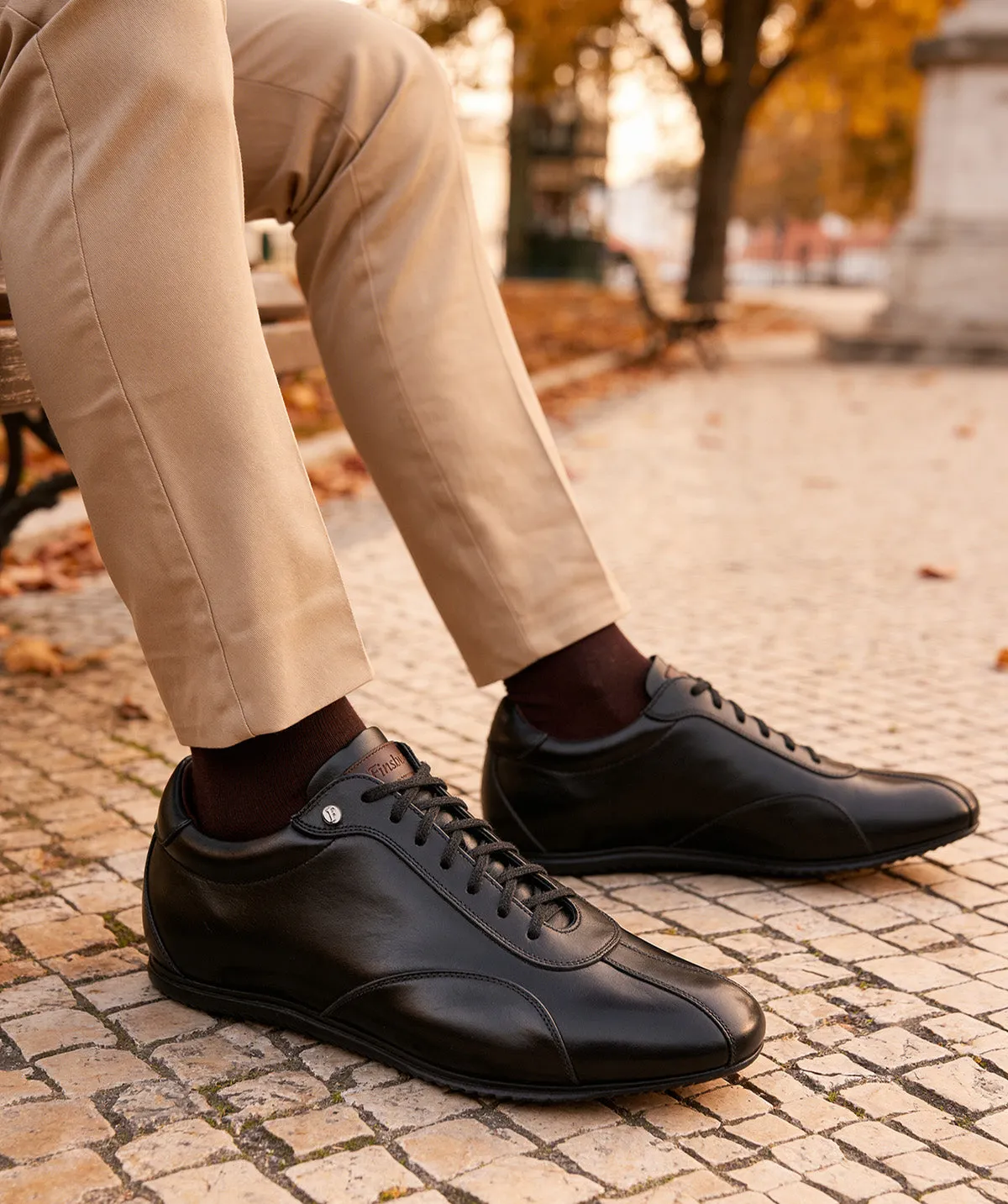 Finsbury Copan zwarte sneaker heren 7-gaats