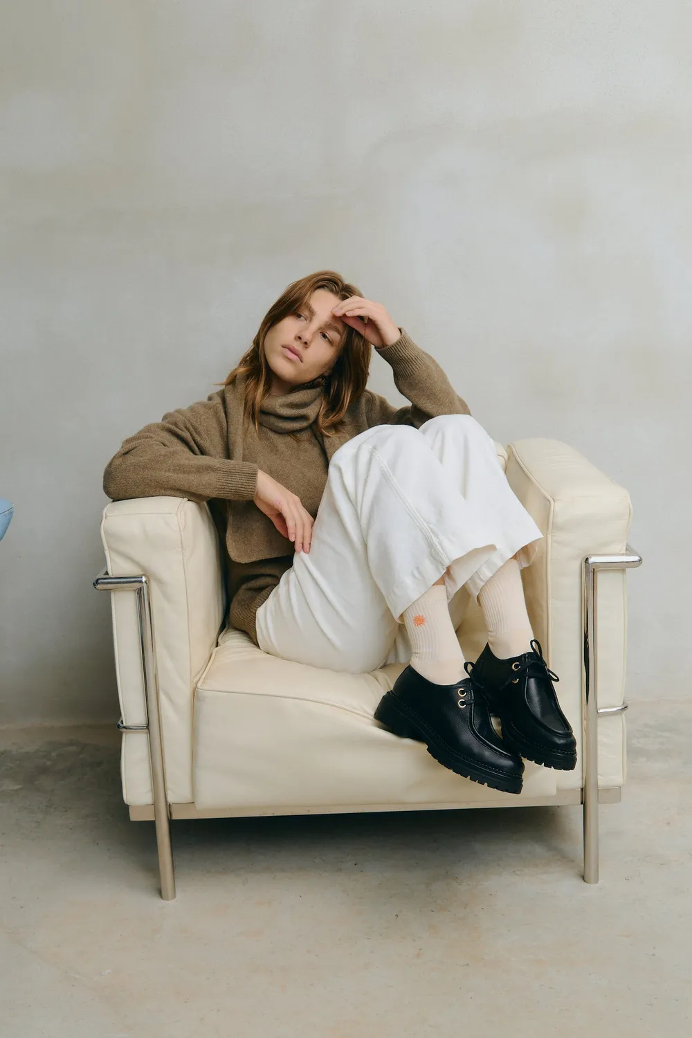 Jutelaune Pia Black chunky loafers zwart leer