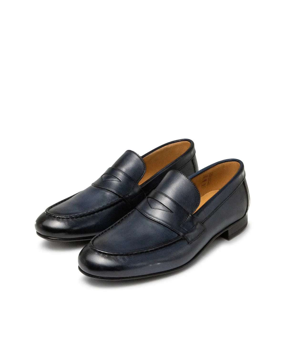 Finsbury CLAYTON loafers blauw gepatineerd