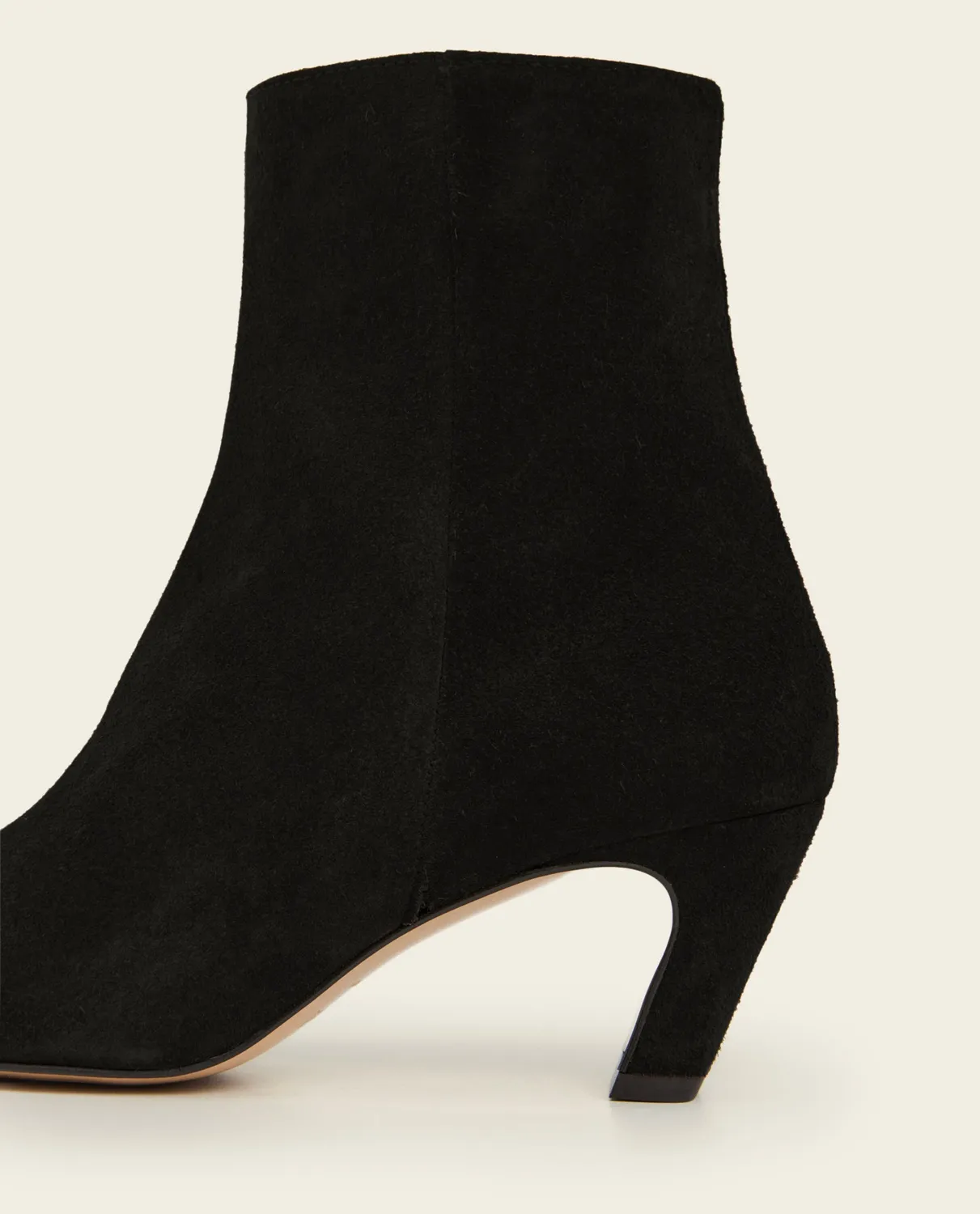 Flattered Xena Suede Black laarzen zwart suede 55mm hak