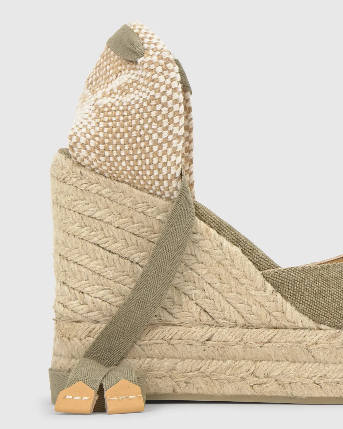 Castaner Carina 8ED/002 espadrilles groen canvas 11 cm