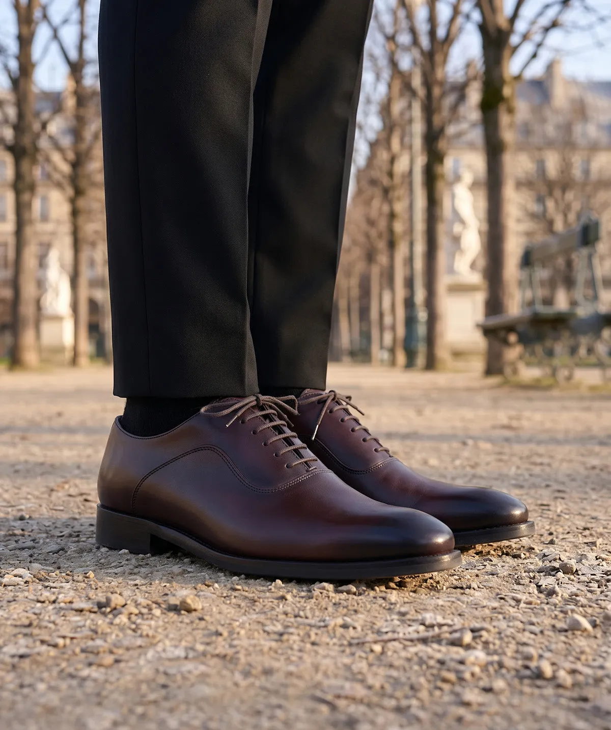 Finsbury Andreas oxfordschoenen bruin leer rubberen zool