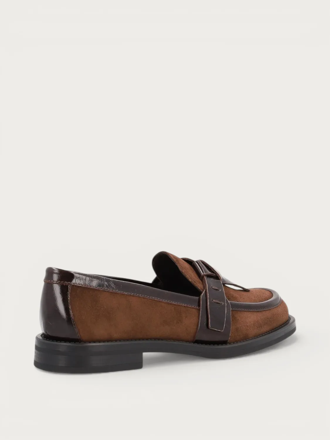 Frau Verona bruine suède loafers strik