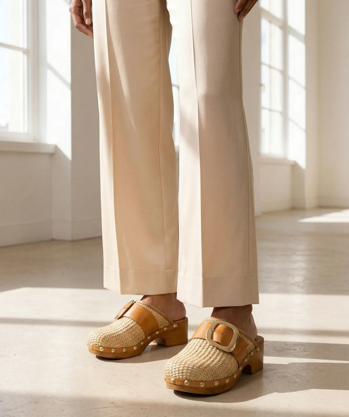Finsbury Anastasia muilen beige raffia