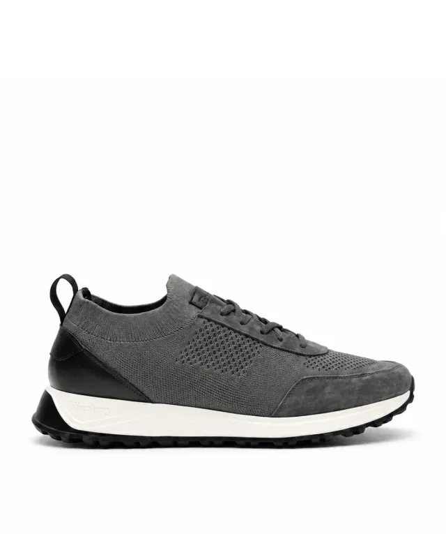 Finsbury Rico sneakers parelgrijs canvas leer