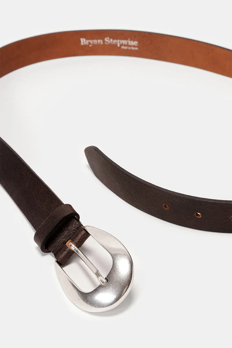 Bryan Stepwise Aviator riem bruin leer cowboy