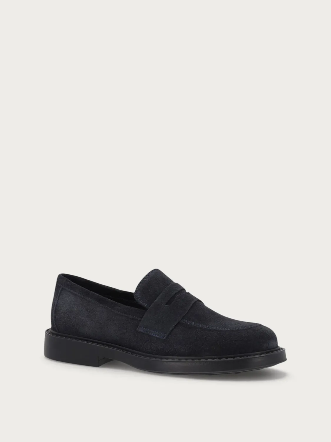 Frau Verona loafers suède blauw zadel-detail