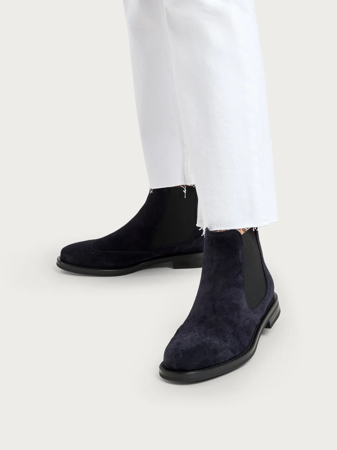 Frau Verona blauwe suède chelsea boots dames