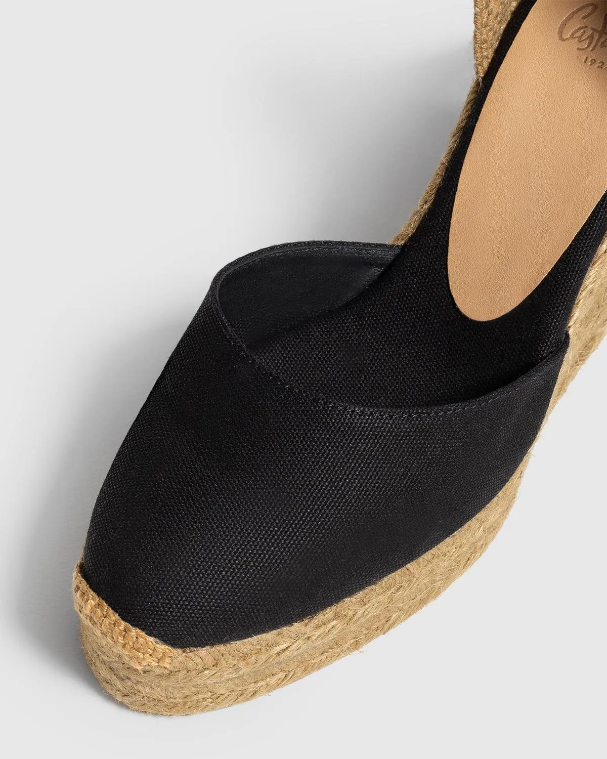 Castaner Carina T/8ED/001 dames espadrilles zwart katoen 11cm