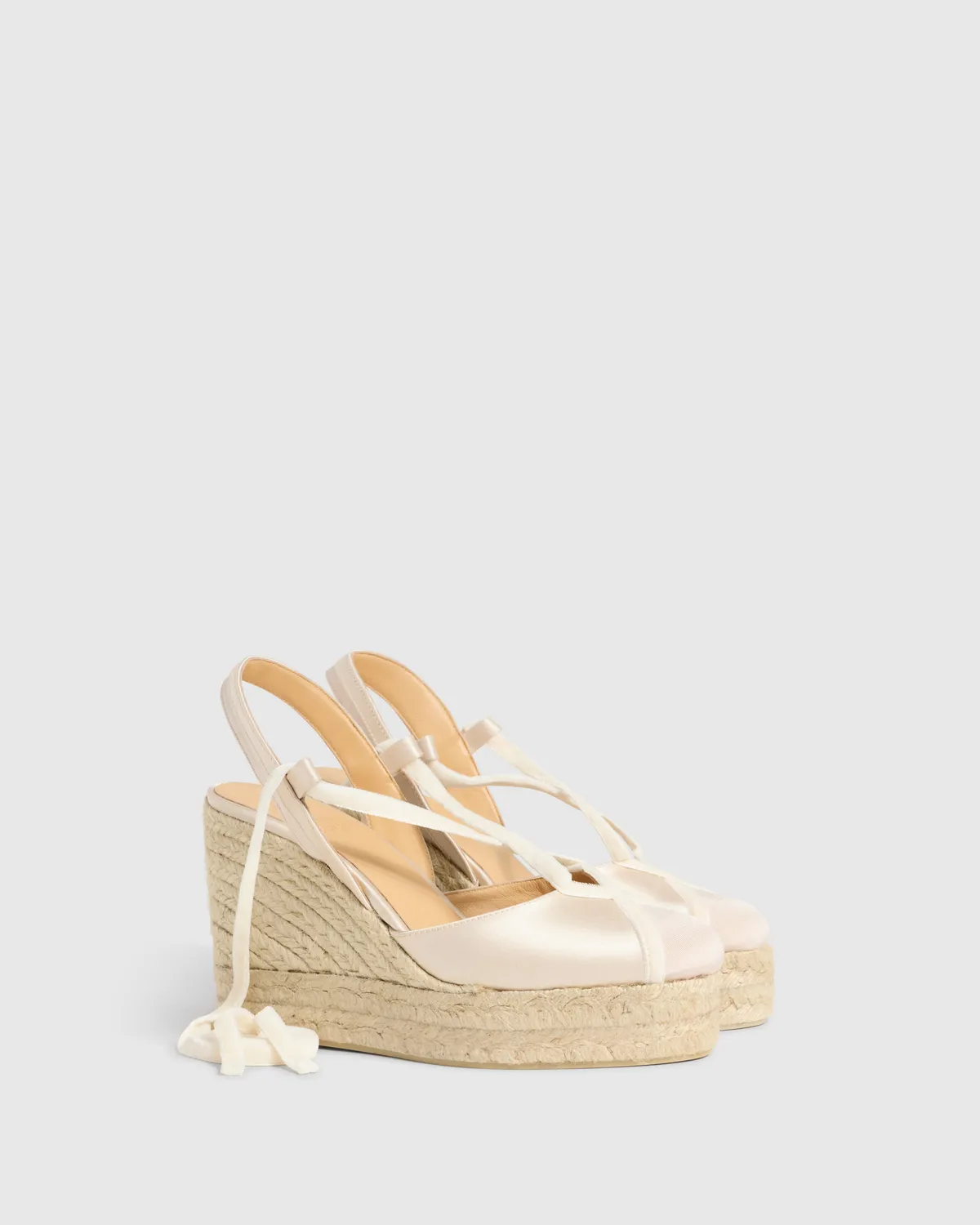 Castaner Casilda CSC/8ED/006 espadrille wit satijn