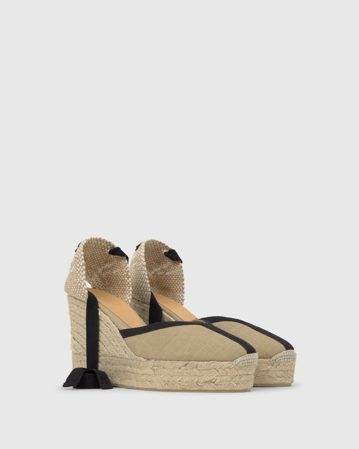 Castaner Carmen CSC/8ED/003 espadrille beige-zwart linnen