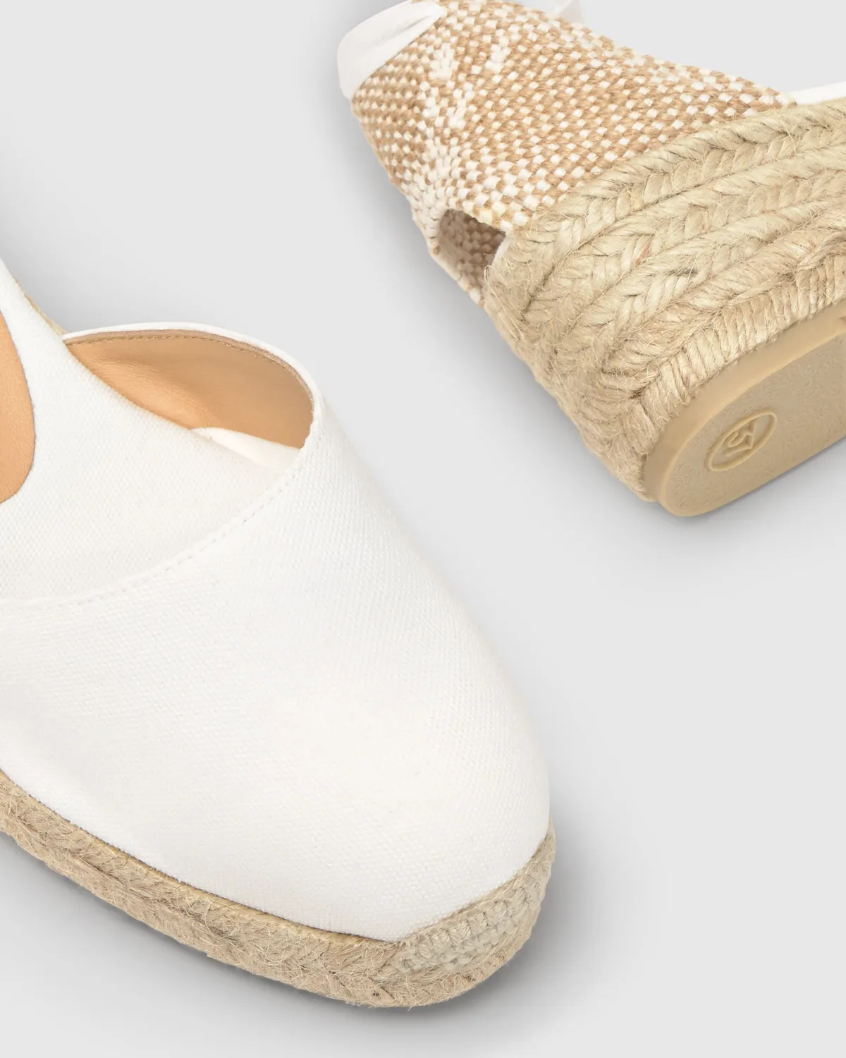 Castaner Carina 3 001 espadrilles wit canvas 5 cm