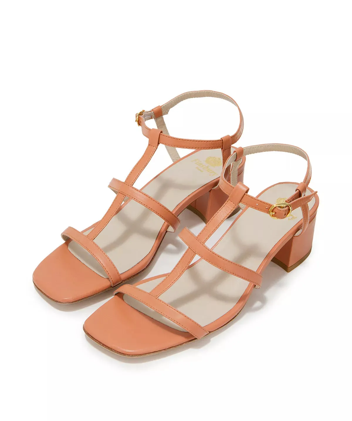 Finsbury Laura sandalen beige leer 4 cm hak