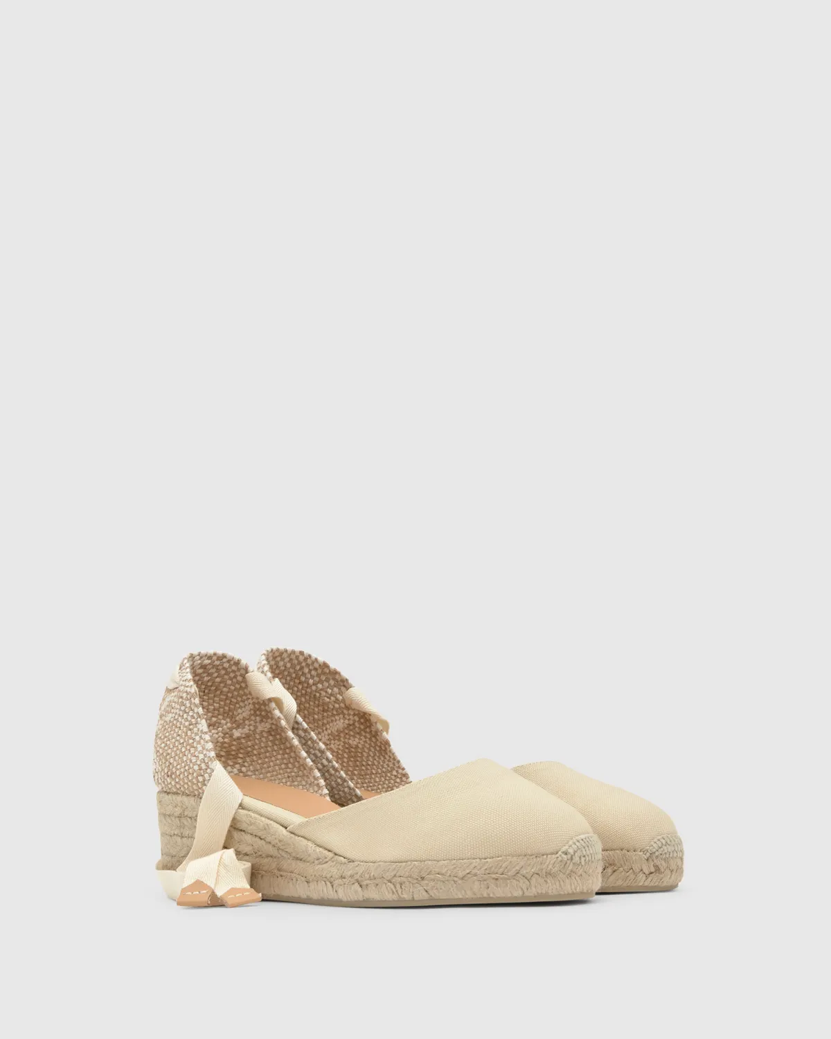 Castaner Carina CARINA/3/001 espadrilles ivoor canvas sleehak