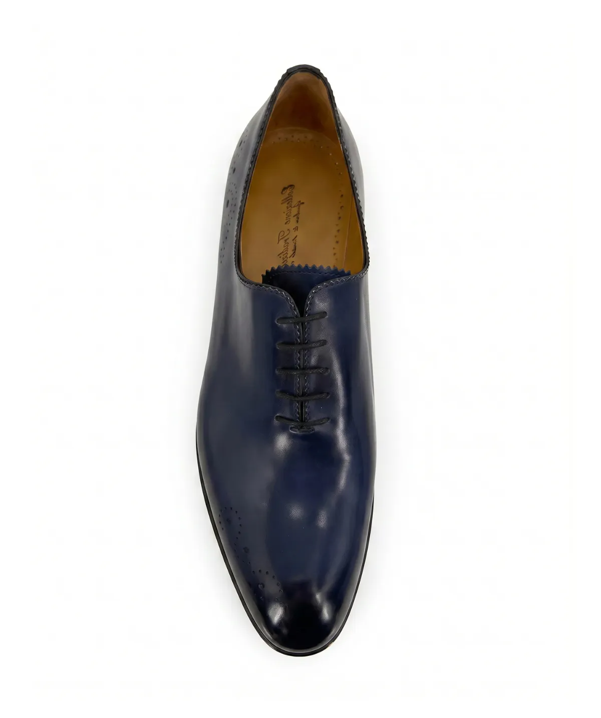 Finsbury Otello oxford blauw patina leer