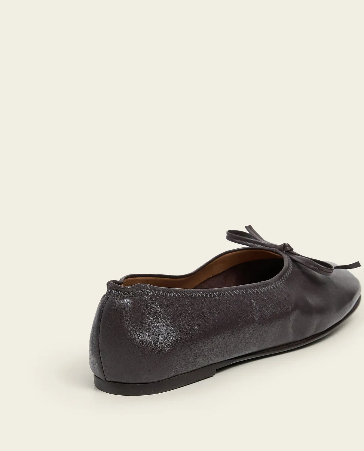 Flattered Blaise Leather Chocolate ballerina's bruin leer