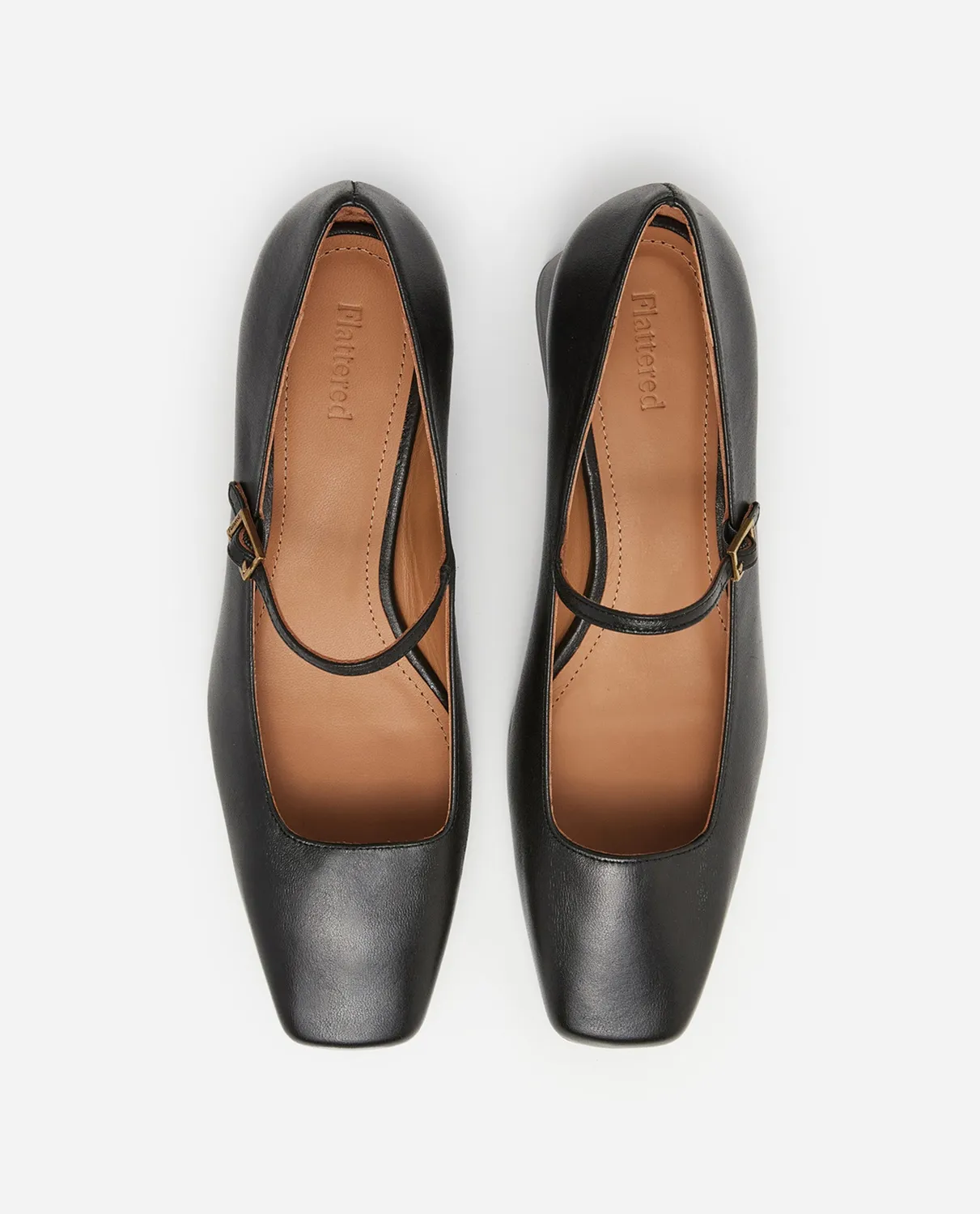 Flattered Evan Mary Jane pumps zwart leer met hak